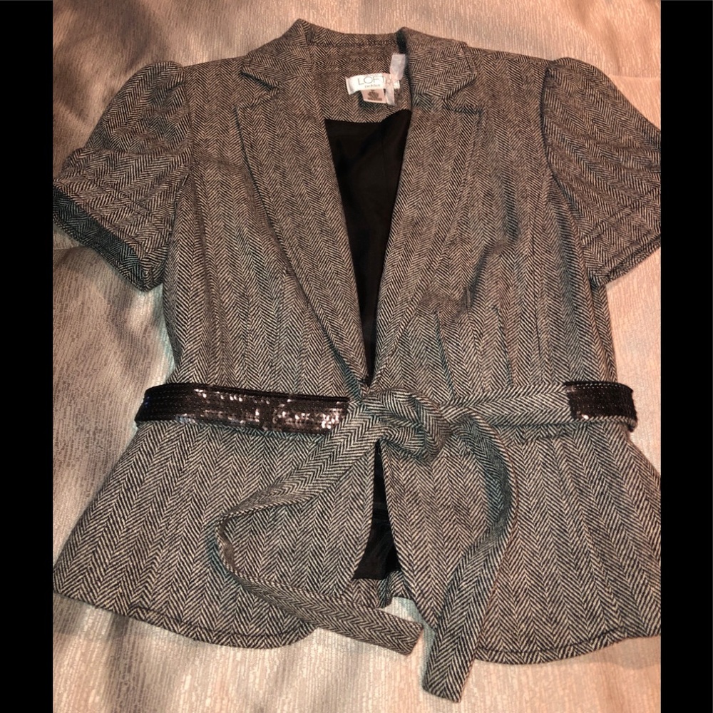 LOFT Petite Marisa Tuxedo Capri Pants suit